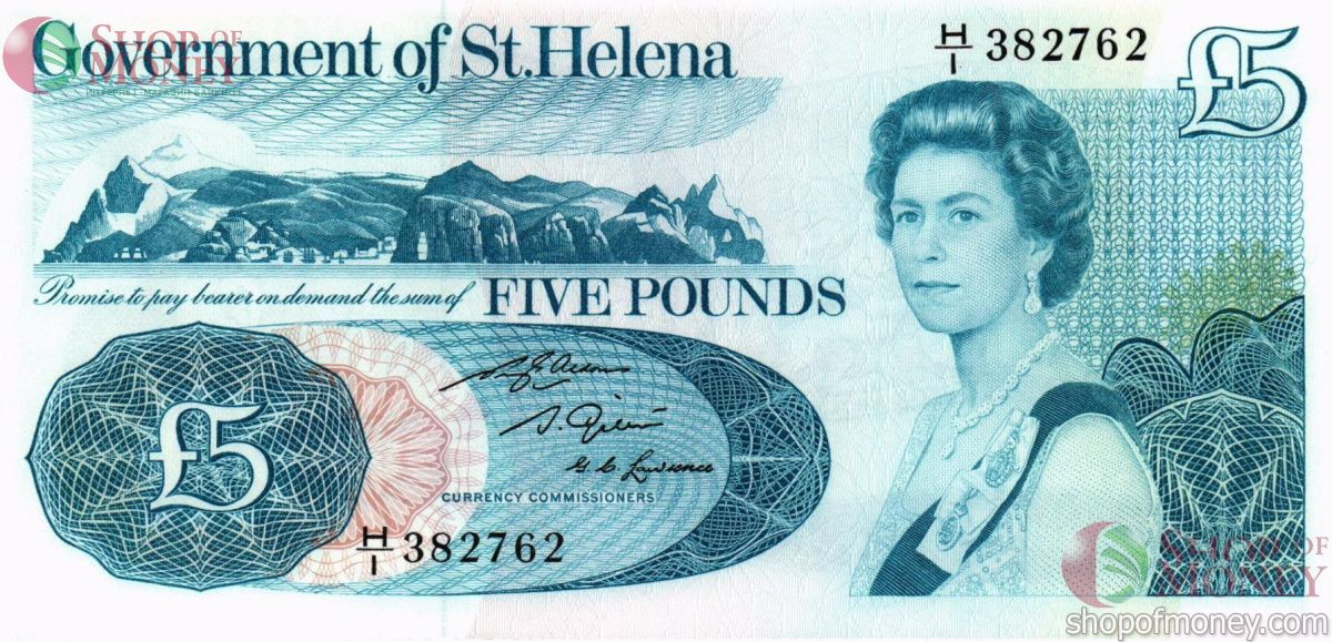 ОСТРОВ СВЯТОЙ ЕЛЕНЫ 5 ФУНТОВ 1