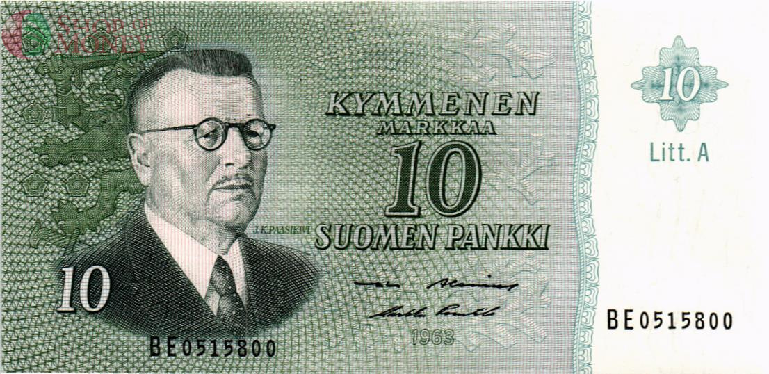 ФИНЛЯНДИЯ 10 МАРОК (Litt. A) 1
