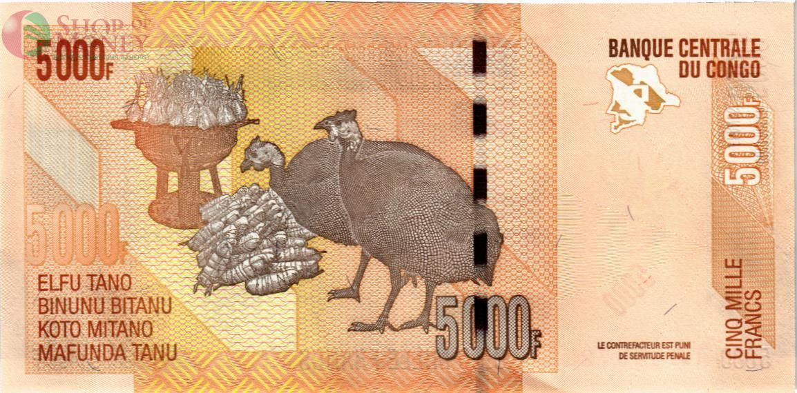 КОНГО ДР 5000 ФРАНКОВ 2