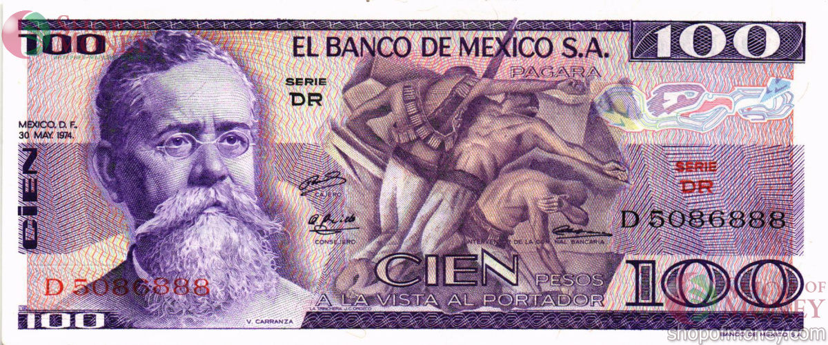 МЕКСИКА 100 ПЕСО (-DR- СЕРИЯ) 1
