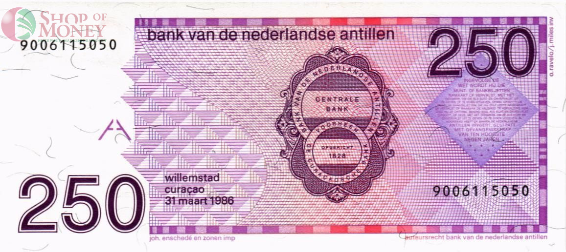НИДЕРЛАНДСКИЕ АНТИЛЬСКИЕ ОСТРОВА 250 ГУЛЬДЕНОВ 2