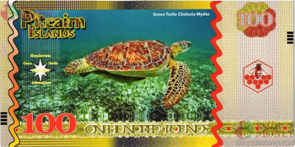 ОСТРОВА ПИТКЭРН 100 ФУНТОВ 2