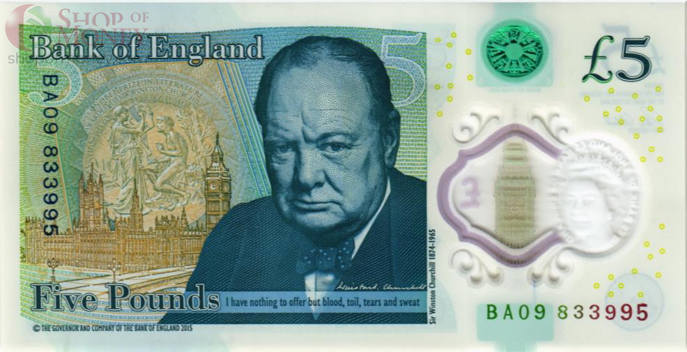 ВЕЛИКОБРИТАНИЯ/АНГЛИЯ 5 ФУНТОВ 2