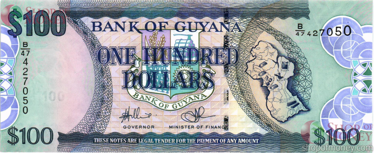 ГАЙАНА 100 ДОЛЛАРОВ 1
