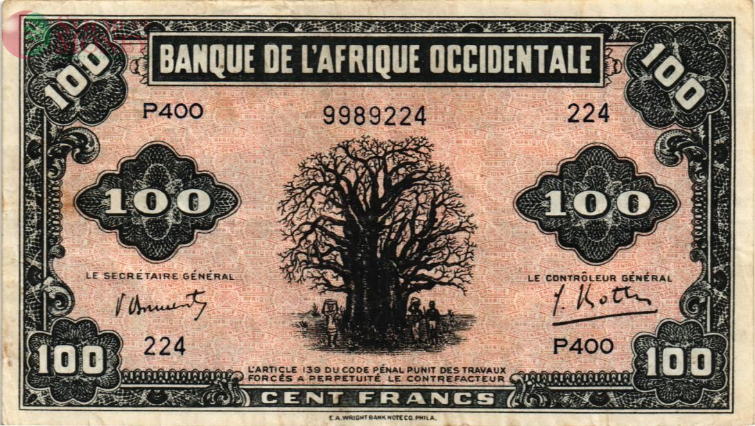 WAS - ЗАПАДНАЯ АФРИКА 100 ФРАНКОВ 1