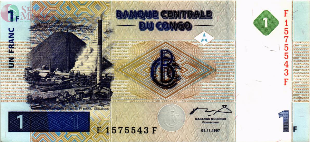 КОНГО ДР 1 ФРАНК 1