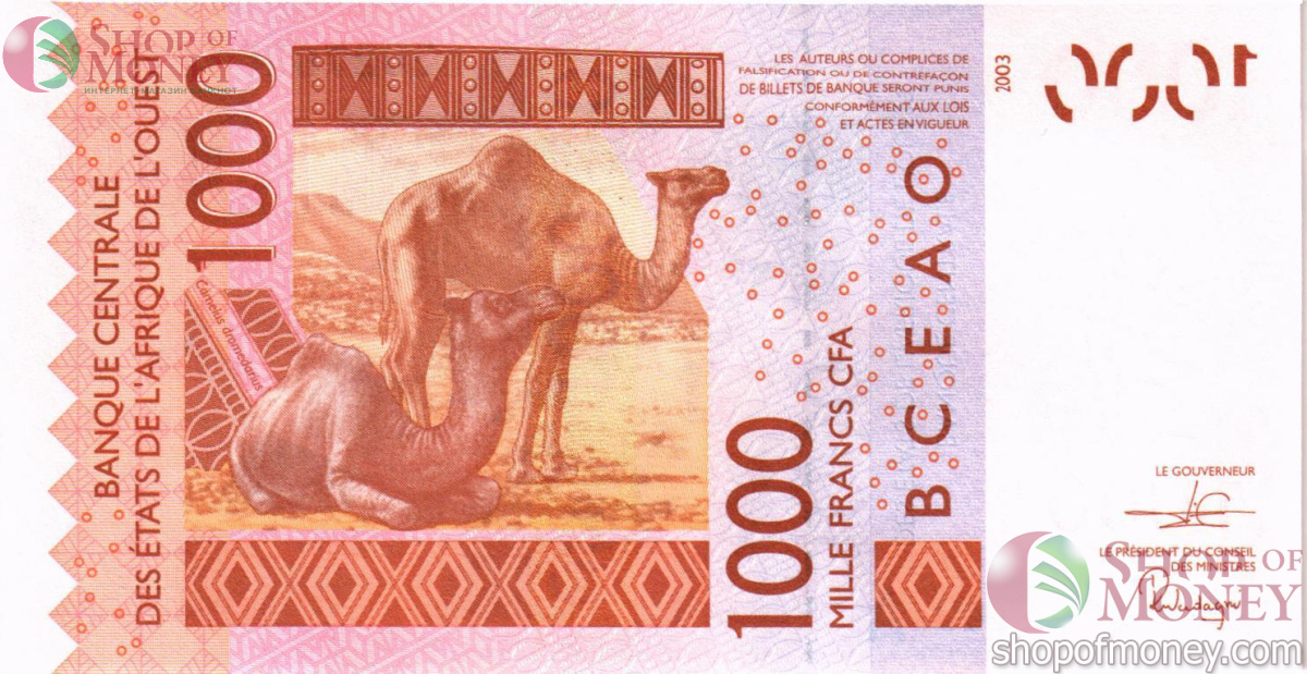 КОТ-Д'ИВУАР 1000 ФРАНКОВ 2