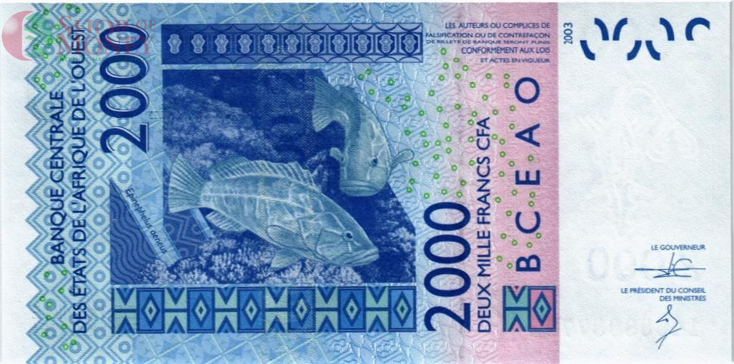 WAS - СЕНЕГАЛ 2000 ФРАНКОВ (K) 2