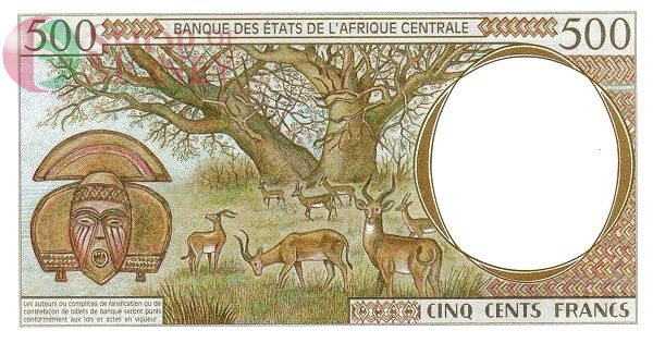 CAS - ЧАД 500 ФРАНКОВ (P) 2