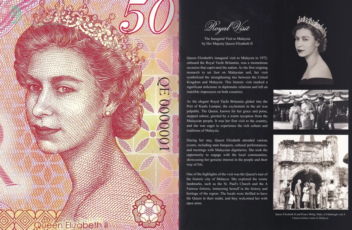 КОРОЛЕВА ЕЛИЗАВЕТА II (ТЕСТОВАЯ БАНКНОТА - В БУКЛЕТЕ) 4