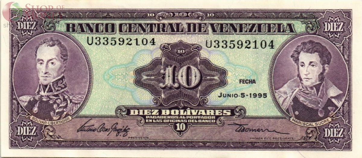 ВЕНЕСУЭЛА 10 БОЛИВАР 1