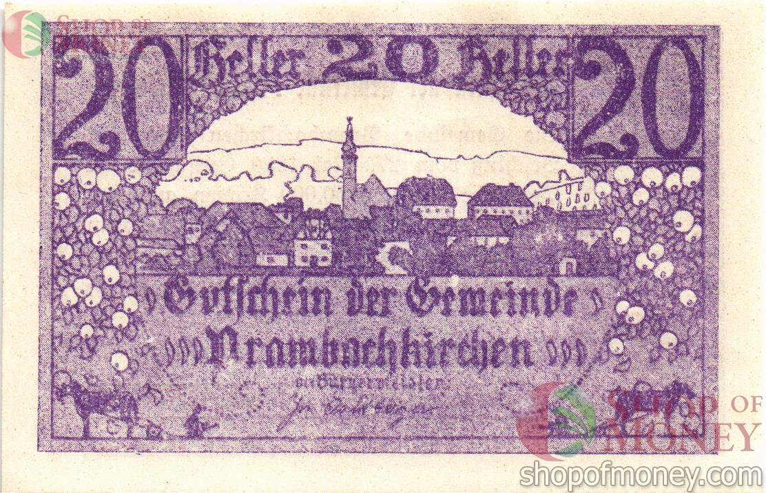 АВСТРИЯ 20 ХЕЛЛЕРОВ (НОТГЕЛЬД) 1