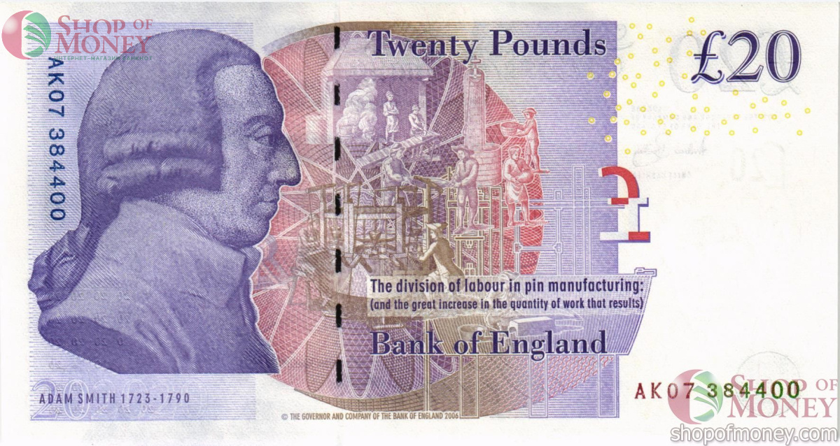ВЕЛИКОБРИТАНИЯ/АНГЛИЯ 20 ФУНТОВ 2