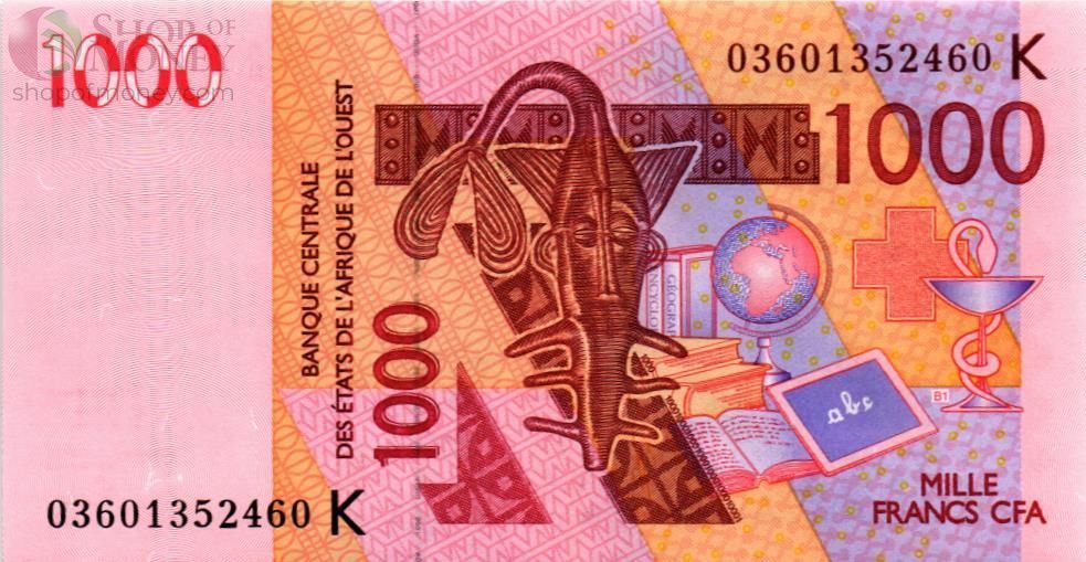 WAS - СЕНЕГАЛ 1000 ФРАНКОВ (K) 1