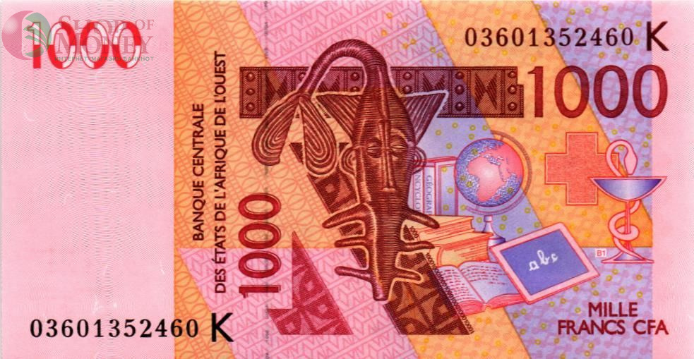 WAS - СЕНЕГАЛ 1000 ФРАНКОВ (K) 1